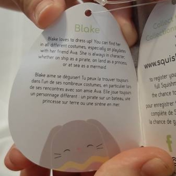 BNWT 8” Blake the Bunny Squishmallow - Picture 3 of 4